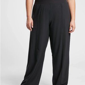 Athleta Nolita Wide-Leg Pants with Grosgrain Ribbon Details